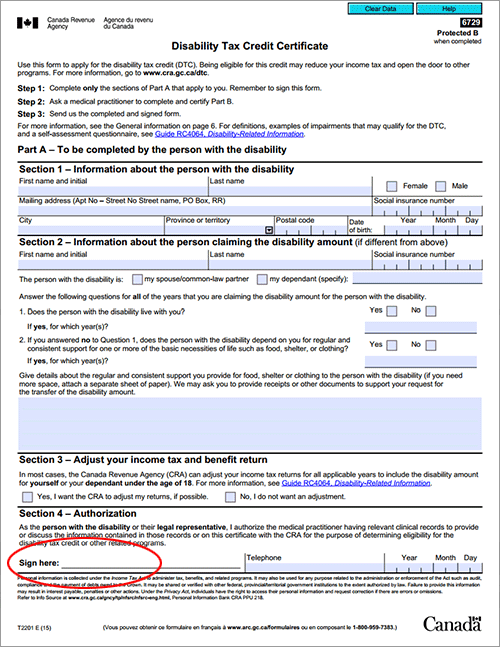 Printable T2201 Form - Printable Forms Free Online